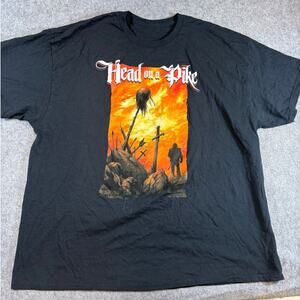 Head On A Pike Shirt Mens 3XL Black Doom Brutal Death Metalcore Punk Streetwear